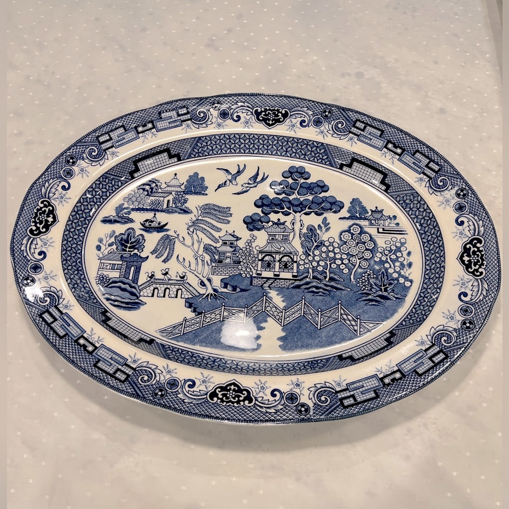 Blue Willow Antique Platter